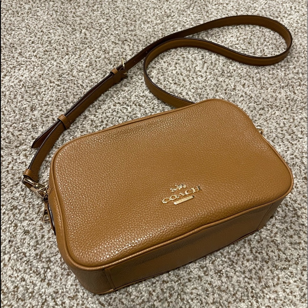 COACH crossbody, leather, camera bag.